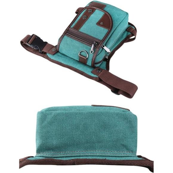 Drop Leg bag Motorcycle Durable Canvas Multi-Pocket Support Max Waistline of 56 - Picture 5 of 7